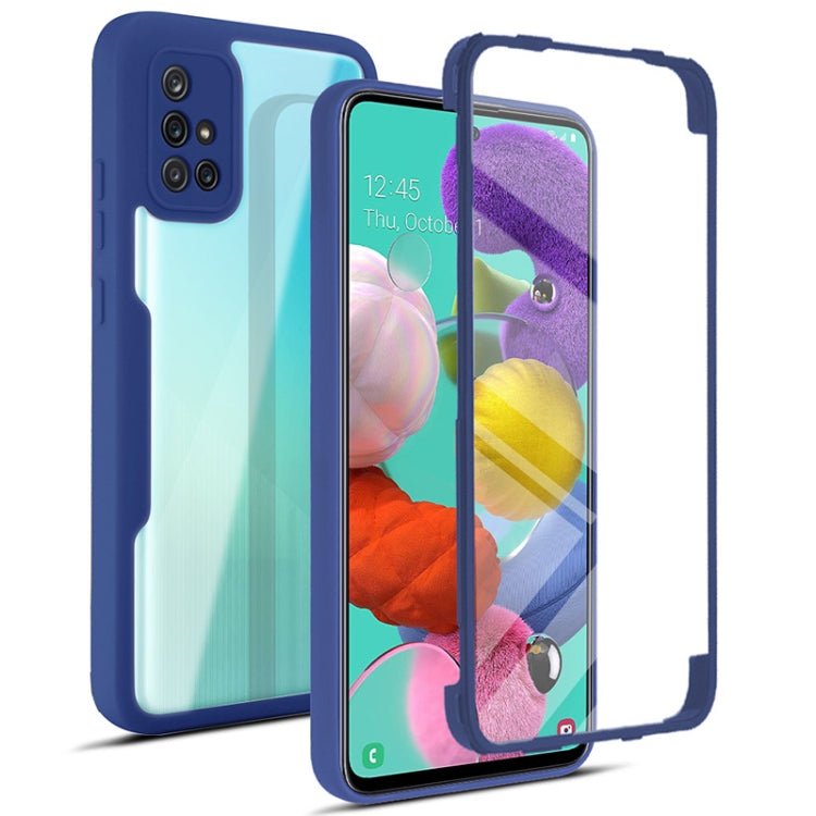 For Samsung Galaxy A51 4G Acrylic + TPU 360 Degrees Full Coverage Shockproof Phone Case(Blue) - Galaxy Phone Cases by PMC Jewellery | Online Shopping South Africa | PMC Jewellery