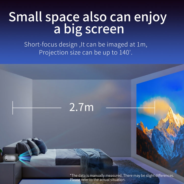 T7i 720P 200 ANSI Home Theater LED HD Digital Projector, Same Screen Version, US Plug(Silver Grey) - LED Projector by PMC Jewellery | Online Shopping South Africa | PMC Jewellery | Buy Now Pay Later Mobicred