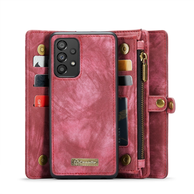 For Samsung Galaxy A53 5G CaseMe-008 Detachable Multifunctional Horizontal Flip Leather Case(Red) - free shipping - PMC Jewellery - Order now!