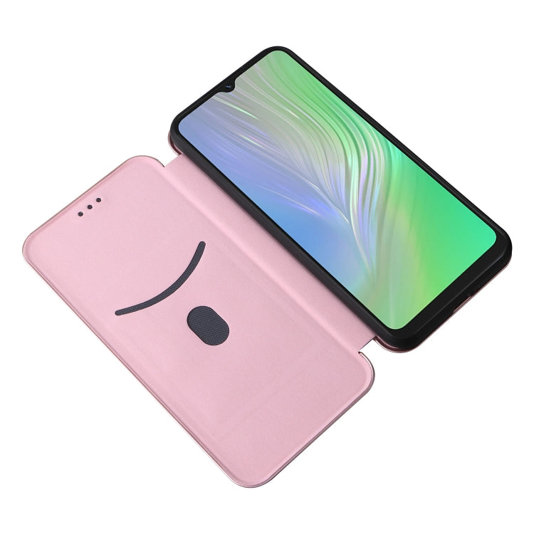 For Blackview A55 Carbon Fiber Texture Horizontal Flip PU Phone Case(Pink) - More Brand by PMC TechLife | Online Shopping South Africa | PMC TechLife