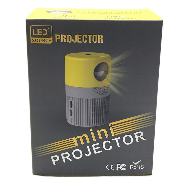 T400 100 inch Screen 3000 Lumens LED Mini Projector, Plug Type:EU Plug(Grey Yellow) - Mini Projector by PMC TechLife | Online Shopping South Africa | PMC TechLife | Buy Now Pay Later Mobicred