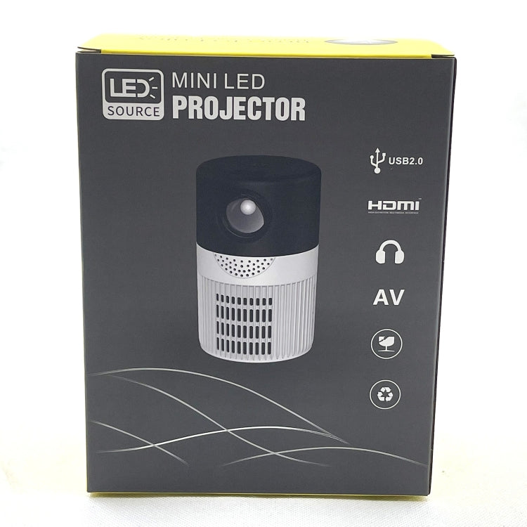 T400 100 inch Screen 3000 Lumens LED Mini Projector, Plug Type:US Plug(Black White) - Mini Projector by PMC Jewellery | Online Shopping South Africa | PMC Jewellery | Buy Now Pay Later Mobicred