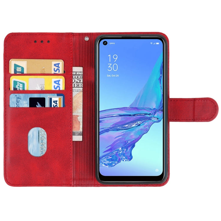 Leather Phone Case For OPPO A53 4G 2020(Red) - OPPO Cases by PMC Jewellery | Online Shopping South Africa | PMC Jewellery | Buy Now Pay Later Mobicred