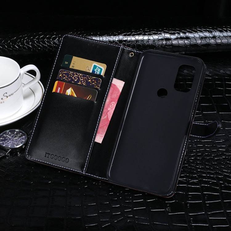 For Blackview A70 Pro idewei Crocodile Texture Leather Phone Case(Dark Blue) - More Brand by idewei | Online Shopping South Africa | PMC TechLife | Buy Now Pay Later Mobicred