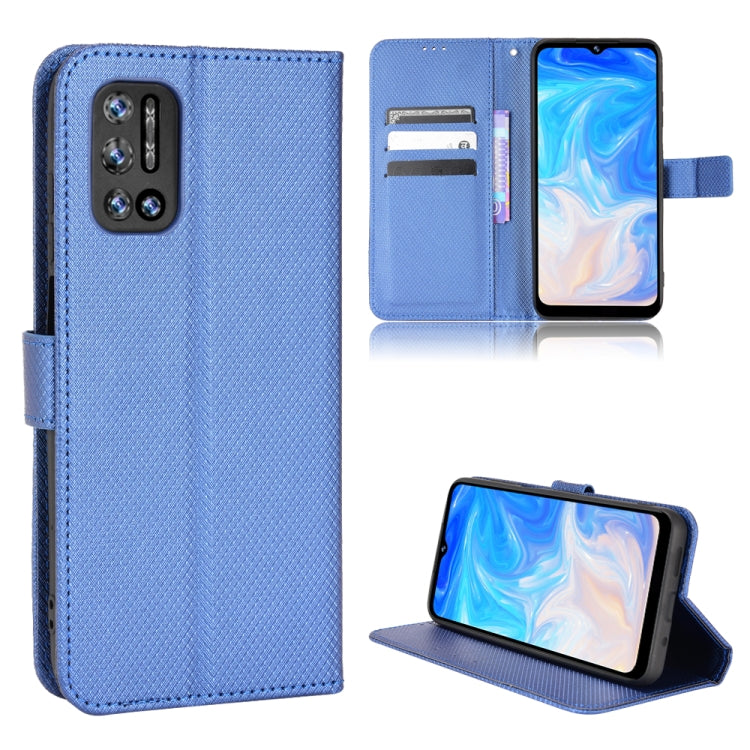 For DOOGEE N40 Pro Diamond Texture Leather Phone Case(Blue) - Doogee Cases by PMC Jewellery | Online Shopping South Africa | PMC Jewellery | Buy Now Pay Later Mobicred