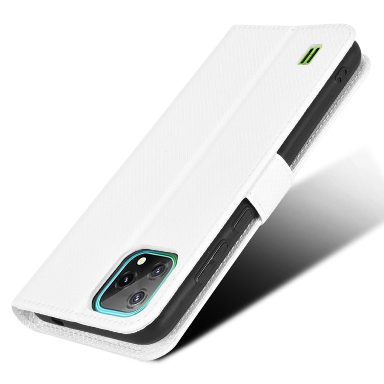 For Blackview A55 Diamond Texture Leather Phone Case(White) - More Brand by PMC TechLife | Online Shopping South Africa | PMC TechLife
