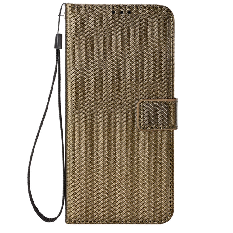 For Ulefone Note 13P Diamond Texture Leather Phone Case(Brown) - Ulefone Cases by PMC Jewellery | Online Shopping South Africa | PMC Jewellery | Buy Now Pay Later Mobicred