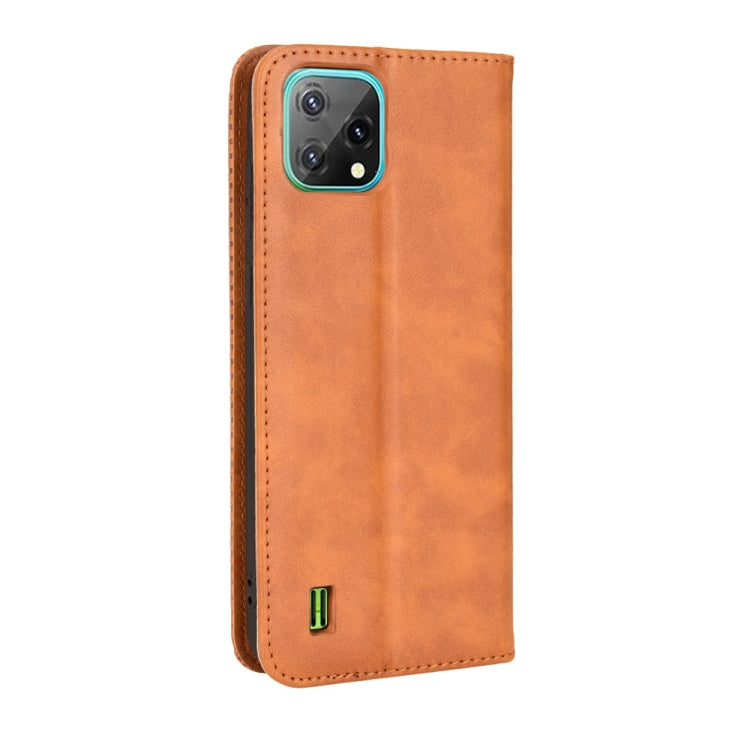 For Blackview A55 Magnetic Buckle Retro Crazy Horse Leather Phone Case(Brown) - More Brand by PMC Jewellery | Online Shopping South Africa | PMC Jewellery | Buy Now Pay Later Mobicred