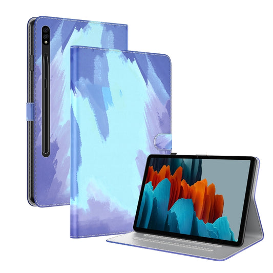 For Samsung Galaxy Tab S9+ Watercolor Pattern Flip Leather Tablet Case(Winter Snow) - Galaxy Tab S9+ Cases by PMC Jewellery | Online Shopping South Africa | PMC Jewellery | Buy Now Pay Later Mobicred