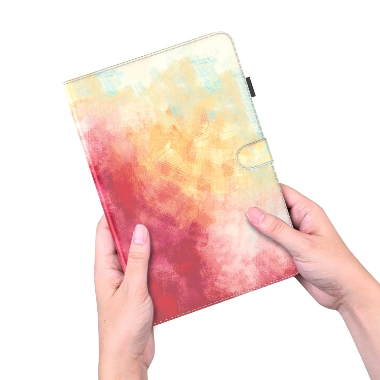 For Samsung Galaxy Tab S9+ Watercolor Pattern Flip Leather Tablet Case(Spring Cherry) - Galaxy Tab S9+ Cases by PMC Jewellery | Online Shopping South Africa | PMC Jewellery | Buy Now Pay Later Mobicred