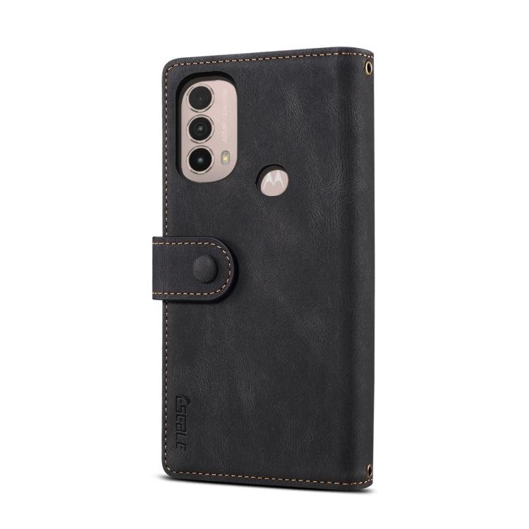 For Motorola Moto E40 / E30 / E20 Retro Frosted Horizontal Flip Leather Phone Case(Black) - Motorola Cases by PMC TechLife | Online Shopping South Africa | PMC TechLife | Buy Now Pay Later Mobicred