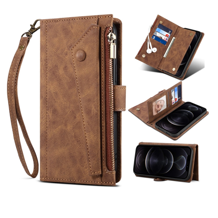 For Motorola Moto E40 / E30 / E20 Retro Frosted Horizontal Flip Leather Phone Case(Brown) - Motorola Cases by PMC TechLife | Online Shopping South Africa | PMC TechLife | Buy Now Pay Later Mobicred