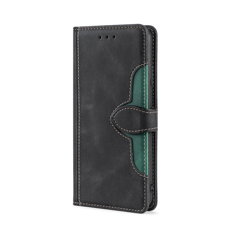 For Blackview A55 Skin Feel Straw Hat Magnetic Buckle Leather Phone Case(Black) - More Brand by PMC Jewellery | Online Shopping South Africa | PMC Jewellery