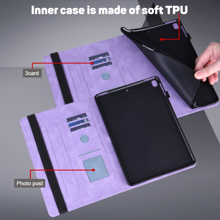 For Amazon Fire HD 10 2021 / HD 10 Plus 2021 Peacock Embossed Pattern Leather Tablet Case(Purple) - Amazon by PMC TechLife | Online Shopping South Africa | PMC TechLife
