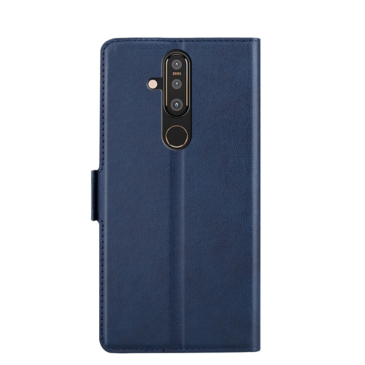 For Nokia 8.1 Plus / X71 Ultra-thin Voltage Side Buckle PU + TPU Leather Phone Case(Blue) - Nokia Cases by PMC TechLife | Online Shopping South Africa | PMC TechLife