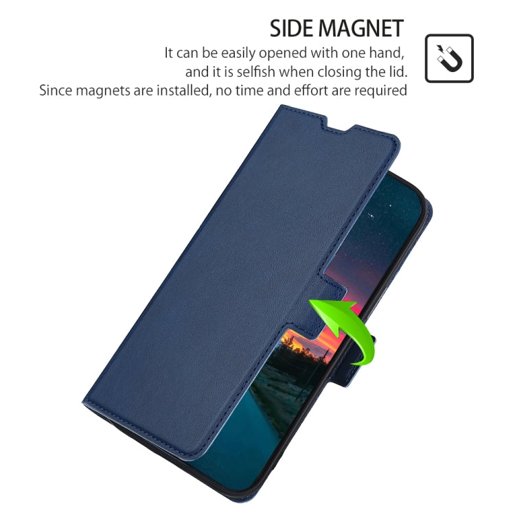 For Nokia 8.1 Plus / X71 Ultra-thin Voltage Side Buckle PU + TPU Leather Phone Case(Blue) - Nokia Cases by PMC TechLife | Online Shopping South Africa | PMC TechLife