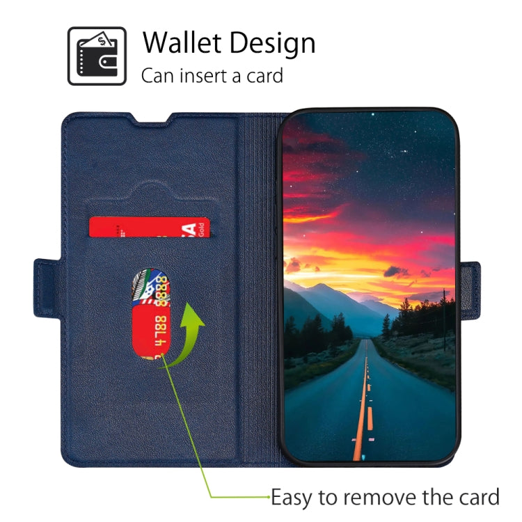 For Nokia 8.1 Plus / X71 Ultra-thin Voltage Side Buckle PU + TPU Leather Phone Case(Blue) - Nokia Cases by PMC TechLife | Online Shopping South Africa | PMC TechLife