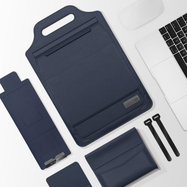 15 inch Multifunctional Mouse Pad Stand Handheld Laptop Bag(Blue) - free shipping - PMC Jewellery - Order now!