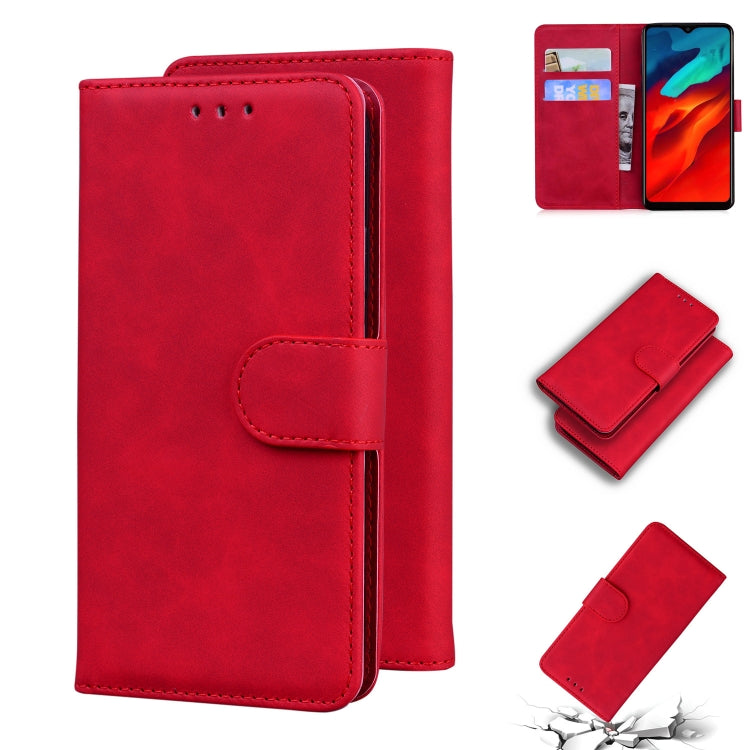 For Blackview A80 Pro Skin Feel Pure Color Flip Leather Phone Case(Red) - More Brand by PMC Jewellery | Online Shopping South Africa | PMC Jewellery | Buy Now Pay Later Mobicred