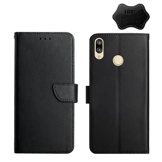 For Huawei P20 Lite Genuine Leather Fingerprint-proof Horizontal Flip Phone Case(Black) - Huawei Cases by PMC Jewellery | Online Shopping South Africa | PMC Jewellery | Buy Now Pay Later Mobicred