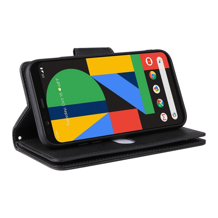 For Google Pixel 4 XL Rivet Buckle 9 Cards Three Fold Leather Phone Case(Black) - Google Cases by PMC TechLife | Online Shopping South Africa | PMC TechLife | Buy Now Pay Later Mobicred