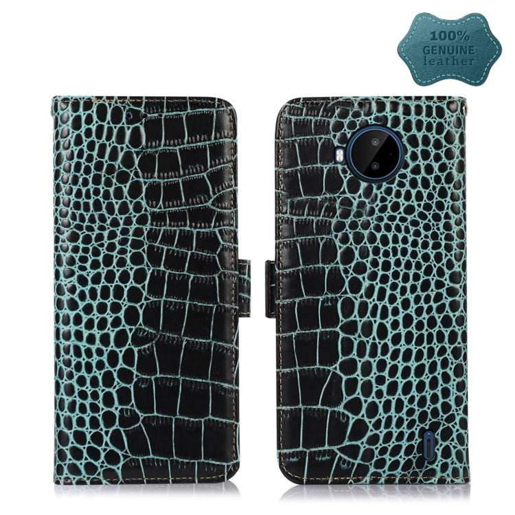 For Nokia C20 Plus Crocodile Top Layer Cowhide Leather Phone Case(Green) - free shipping - PMC TechLife - Order now!