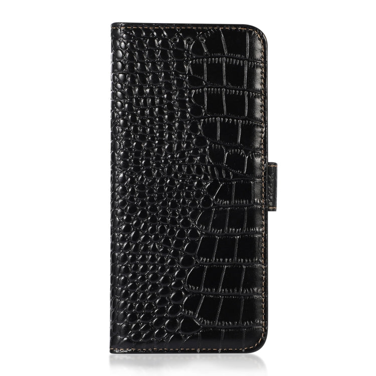 For Google Pixel 7 5G Crocodile Top Layer Cowhide Leather Phone Case(Black) - Google Cases by PMC TechLife | Online Shopping South Africa | PMC TechLife | Buy Now Pay Later Mobicred