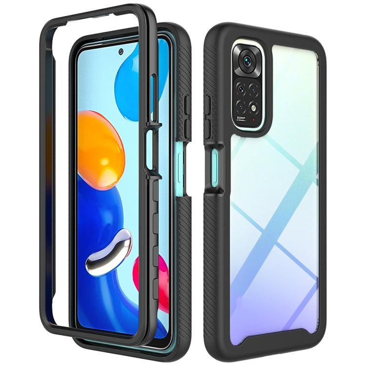 For Xiaomi Redmi Note 11 Global / Note 11S Starry Sky Solid Color Series PC + TPU Phone Case(Black) - Xiaomi Cases by PMC TechLife | Online Shopping South Africa | PMC TechLife