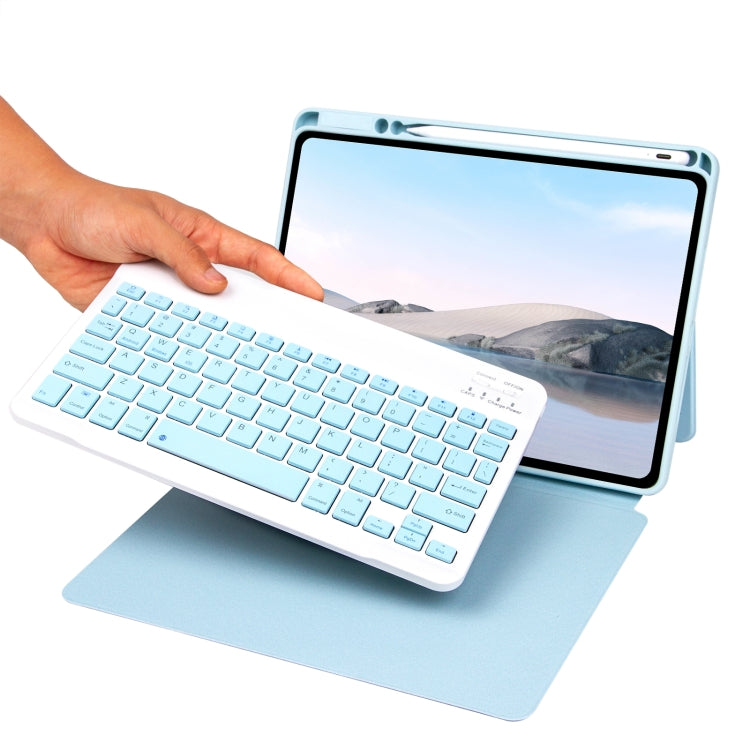 Bluetooth Keyboard Leather Case with Touchpad & Rotatable Bottom Case For iPad 10.2 2021 & 2020 & 2019 / Air 2019 / Pro 10.5 inch(Lavender Grey) - Universal by PMC TechLife | Online Shopping South Africa | PMC TechLife