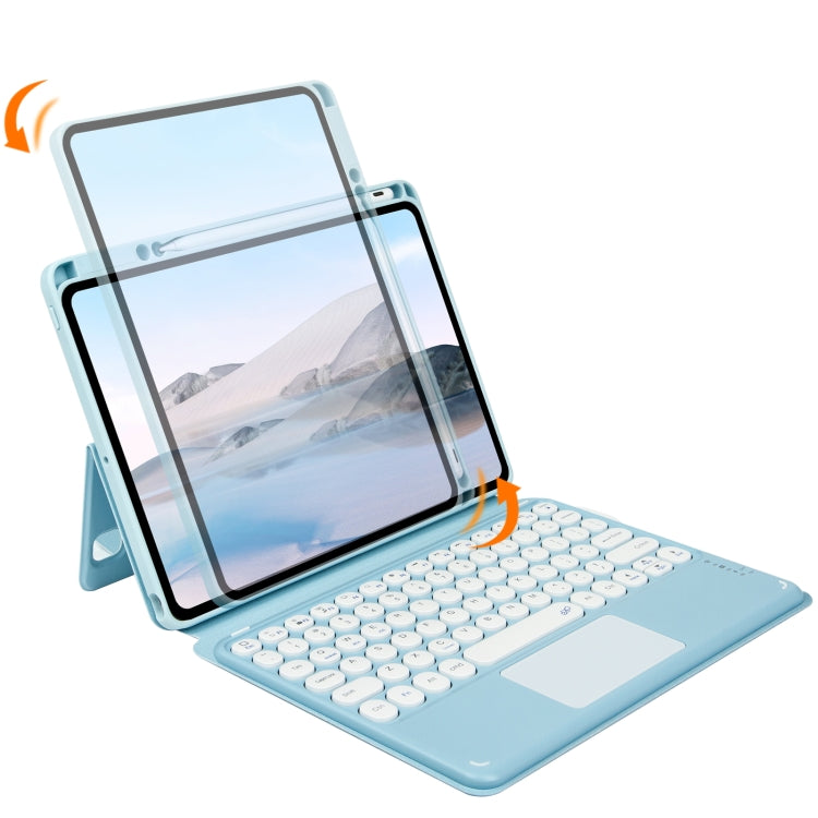 Bluetooth Keyboard Leather Case with Touchpad & Rotatable Bottom Case For iPad 10.2 2021 & 2020 & 2019 / Air 2019 / Pro 10.5 inch(Lavender Grey) - Universal by PMC TechLife | Online Shopping South Africa | PMC TechLife
