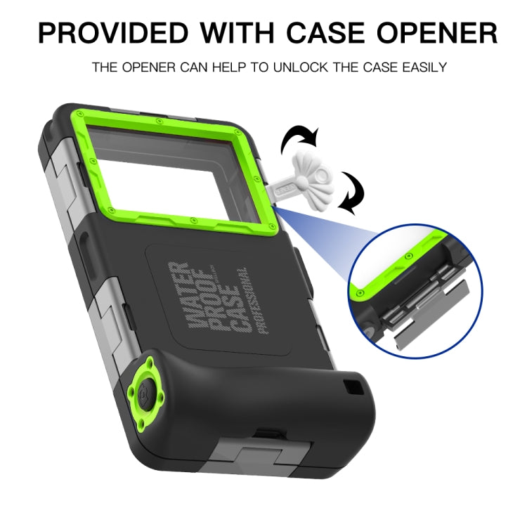 RedPepper 2nd Generation Diving Waterproof Protective Case, Waterproof depth: 15m(Black + Green) - free shipping - PMC Jewellery - Order now!