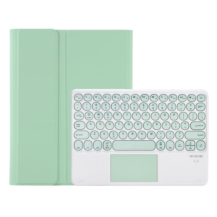 YA610B-A Candy Color Skin Feel Texture Round Keycap Bluetooth Keyboard Leather Case with Touchpad For Samsung Galaxy Tab S6 Lite 10.4 inch SM-P610 / SM-P615(Light Green) - Samsung Keyboard by PMC TechLife | Online Shopping South Africa | PMC TechLife
