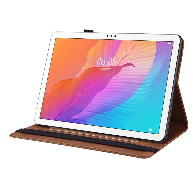 For Huawei MatePad T 10s/Enjoy Tablet 2 Butterfly Flower Embossed Leather Tablet Case(Brown) - Huawei by PMC TechLife | Online Shopping South Africa | PMC TechLife | Buy Now Pay Later Mobicred