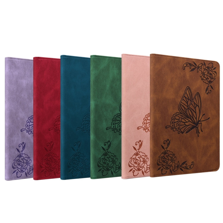 For Huawei MatePad T 10s/Enjoy Tablet 2 Butterfly Flower Embossed Leather Tablet Case(Blue) - Huawei by PMC TechLife | Online Shopping South Africa | PMC TechLife | Buy Now Pay Later Mobicred