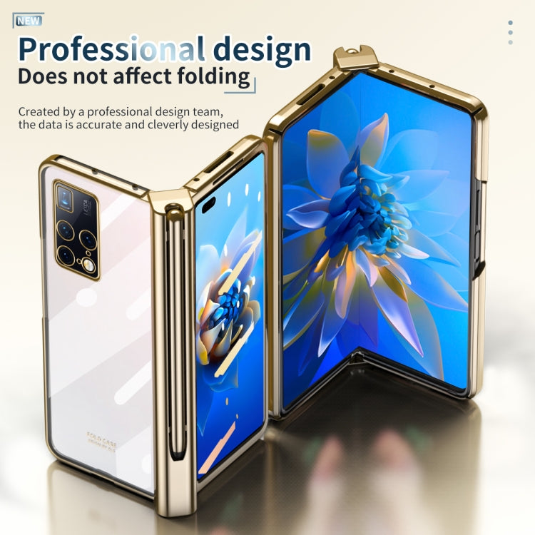 For Huawei Mate X2 Electroplating Hinge Phone Case with Stylus(Gold) - Huawei Cases by PMC TechLife | Online Shopping South Africa | PMC TechLife | Buy Now Pay Later Mobicred