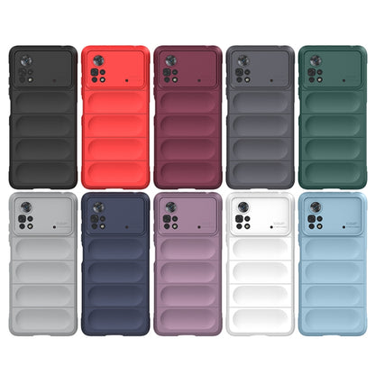 For Xiaomi Poco X4 Pro 5G Magic Shield TPU + Flannel Phone Case(Grey) - Xiaomi Cases by PMC Jewellery | Online Shopping South Africa | PMC Jewellery