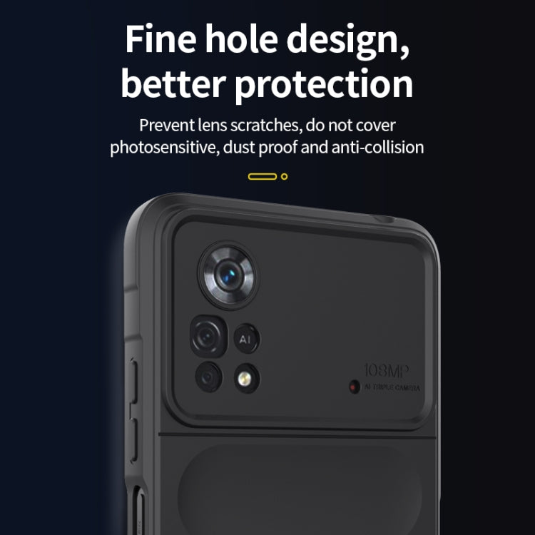 For Xiaomi Poco X4 Pro 5G Magic Shield TPU + Flannel Phone Case(Grey) - Xiaomi Cases by PMC Jewellery | Online Shopping South Africa | PMC Jewellery