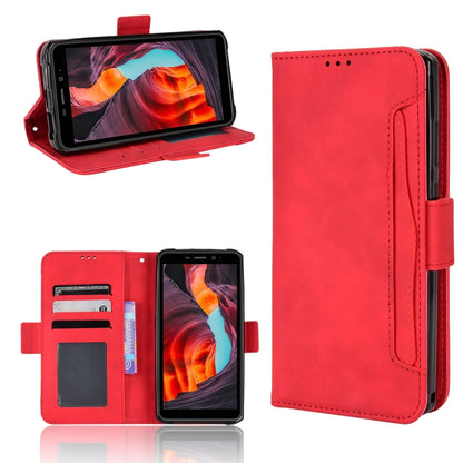 For Ulefone Armor X10 / X10 Pro Skin Feel Calf Texture Card Slots Leather Phone Case(Red) - Ulefone Cases by PMC Jewellery | Online Shopping South Africa | PMC Jewellery | Buy Now Pay Later Mobicred