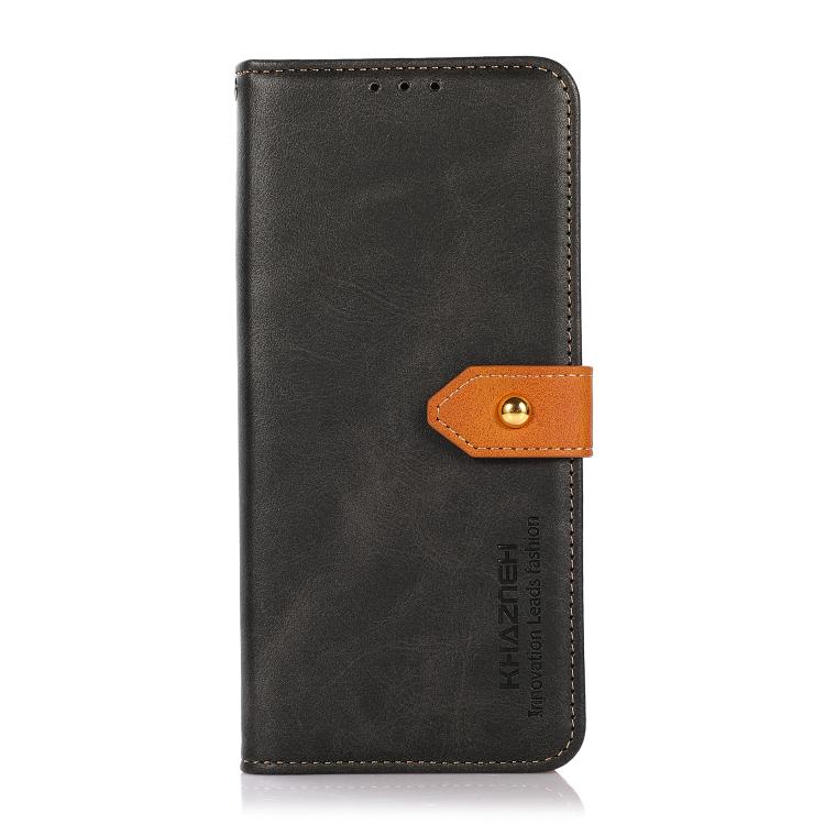 For iPhone 17 KHAZNEH Dual-color Cowhide Texture Flip Leather Phone Case(Black) - free shipping - PMc TechLife - Order now!