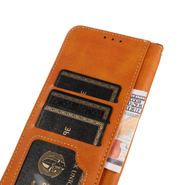 For iPhone 17 KHAZNEH Dual-color Cowhide Texture Flip Leather Phone Case(Black) - free shipping - PMc TechLife - Order now!