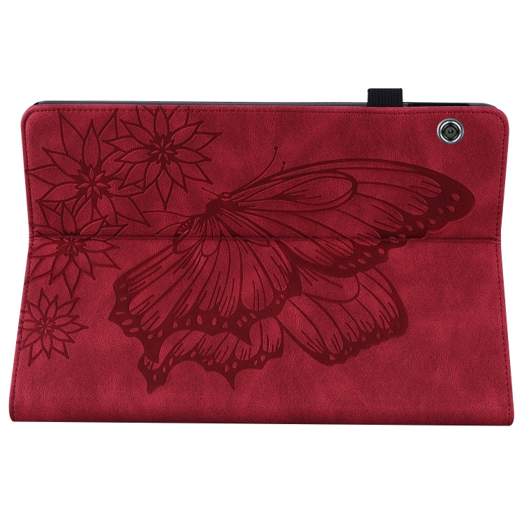 For Huawei MediaPad T5 Big Butterfly Embossed Leather Tablet Case(Red) - free shipping - PMC TechLife - Order now!