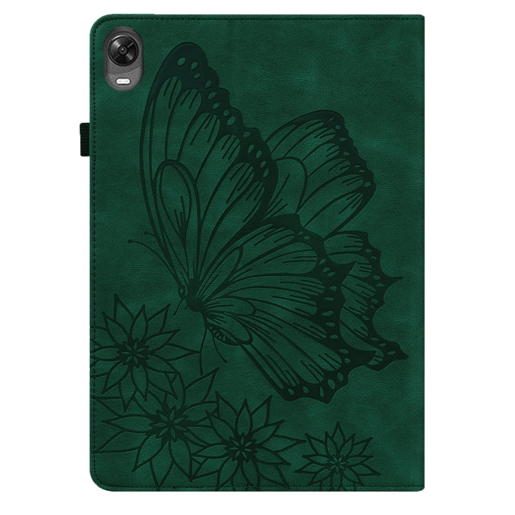 For OPPO Pad 11 inch 2022 Big Butterfly Embossed Leather Tablet Case(Green) - OPPO by PMC TechLife | Online Shopping South Africa | PMC TechLife | Buy Now Pay Later Mobicred