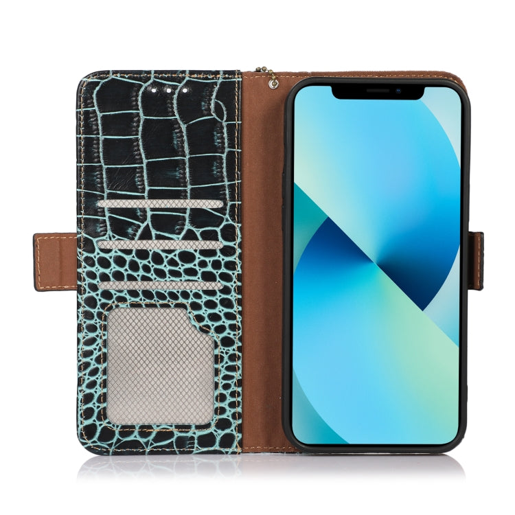 For Motorola Edge 30 5G Crocodile Top Layer Cowhide Leather Phone Case(Green) - Motorola Cases by PMC TechLife | Online Shopping South Africa | PMC TechLife | Buy Now Pay Later Mobicred