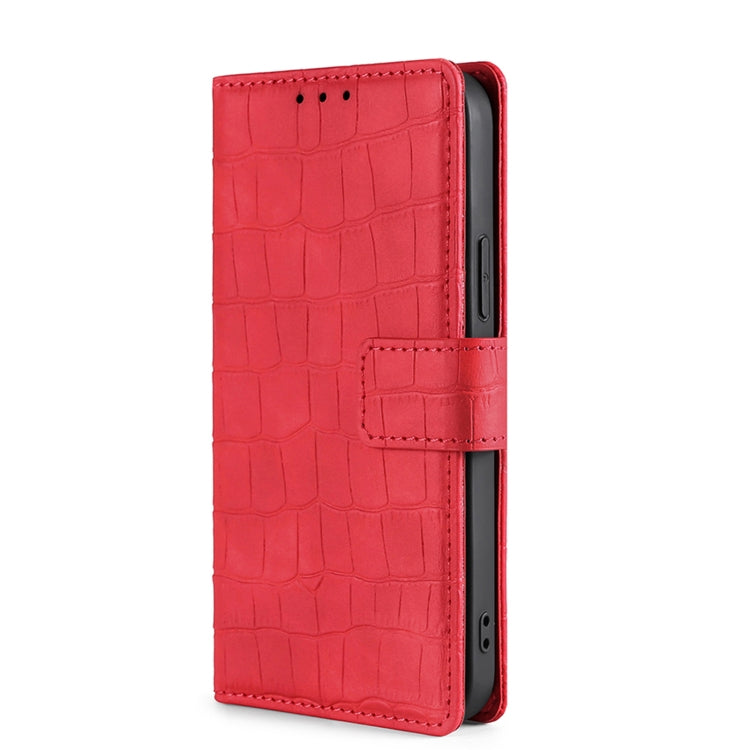For Doogee X96 Pro Skin Feel Crocodile Magnetic Clasp Leather Phone Case(Red) - Doogee Cases by PMC Jewellery | Online Shopping South Africa | PMC Jewellery | Buy Now Pay Later Mobicred