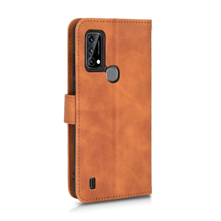 For Blackview A50 Skin Feel Magnetic Flip Leather Phone Case(Brown) - More Brand by PMC TechLife | Online Shopping South Africa | PMC TechLife | Buy Now Pay Later Mobicred