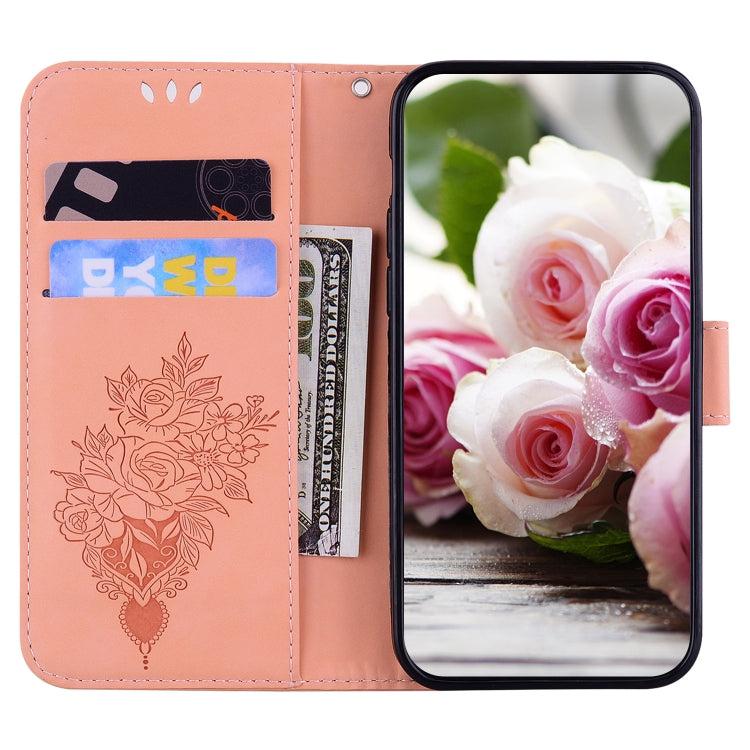 For OPPO A74 5G / A93 5G / A54 5G Butterfly Rose Embossed Leather Phone Case(Pink) - OPPO Cases by PMC Jewellery | Online Shopping South Africa | PMC Jewellery