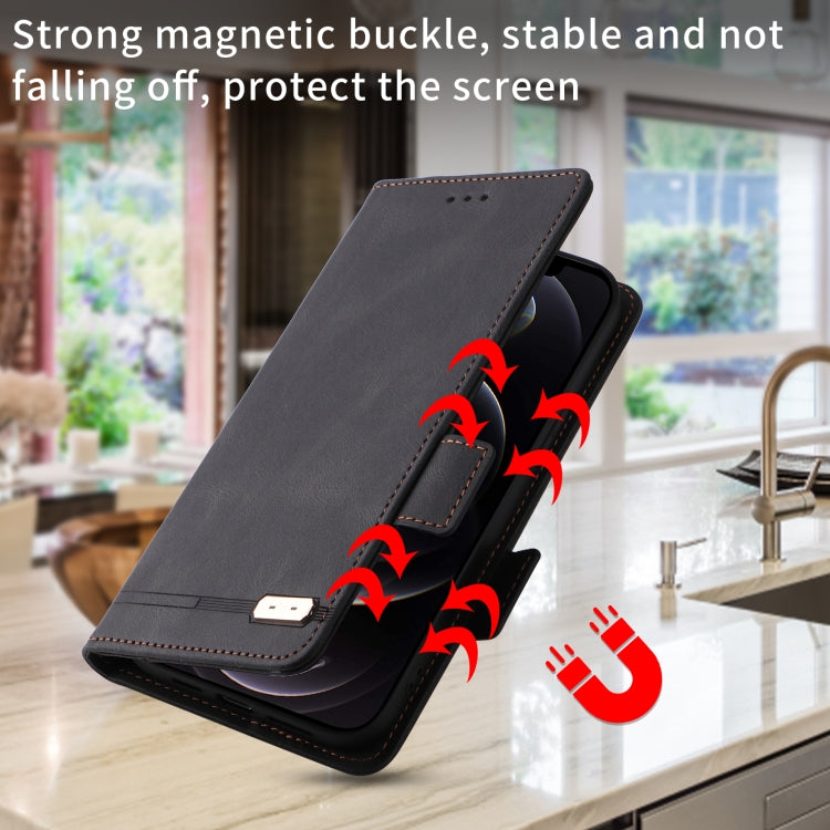 For Samsung Galaxy Z Fold2 5G Magnetic Clasp Flip Leather Phone Case(Black) - Galaxy Phone Cases by PMC TechLife | Online Shopping South Africa | PMC TechLife