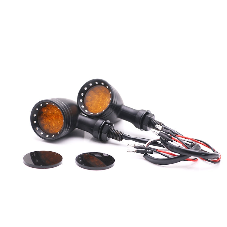 Z006 1 Pair 12V Modified Universal Motorcycle LED Turn Signal(Black) - Turn Signal by PMC Jewellery | Online Shopping South Africa | PMC Jewellery | Buy Now Pay Later Mobicred