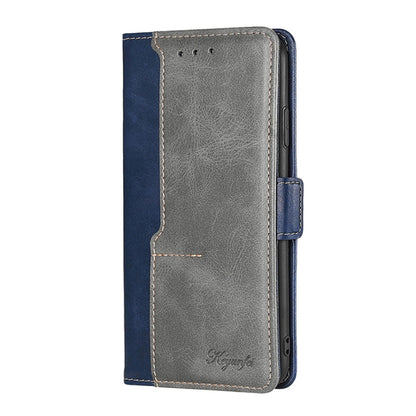 For Ulefone Note 12P Contrast Color Side Buckle Leather Phone Case(Blue + Grey) - Ulefone Cases by PMC Jewellery | Online Shopping South Africa | PMC Jewellery | Buy Now Pay Later Mobicred