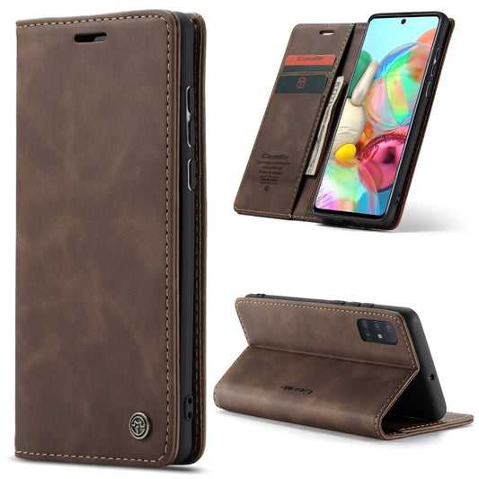 For Galaxy A71 CaseMe Multifunctional Horizontal Flip Leather Case, with Card Slot & Holder & Wallet(Coffee) - Galaxy Phone Cases by CaseMe | Online Shopping South Africa | PMC Jewellery | Buy Now Pay Later Mobicred